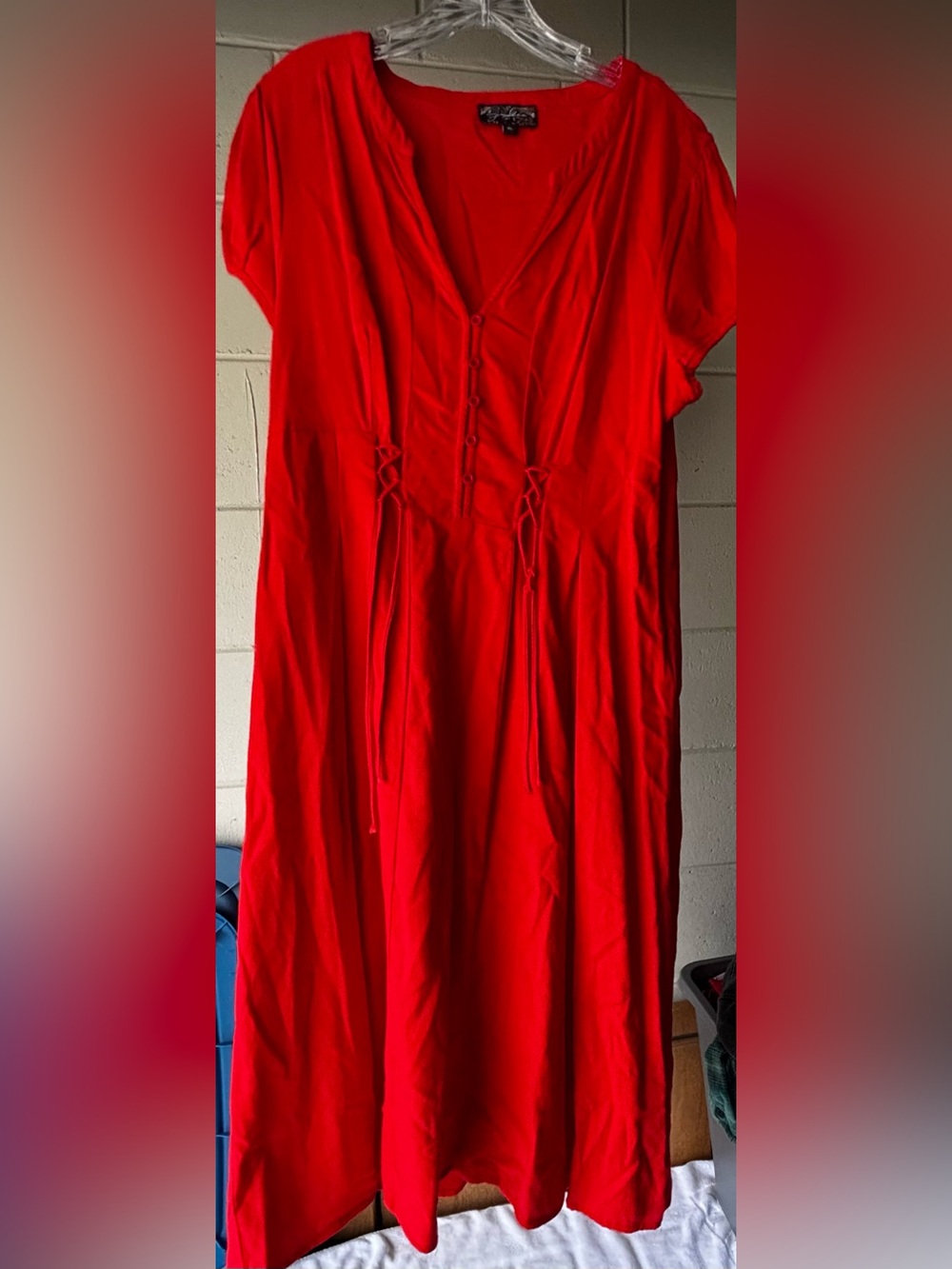 Women Dress with Lace-Up Waist - XL by  J GEE